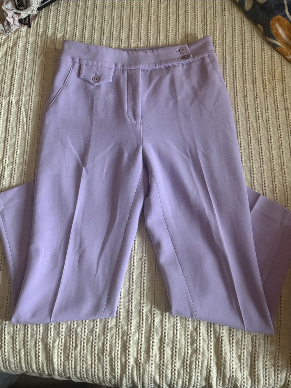 Veronica Beard Lavender Straight-Leg Dress Pants size 4